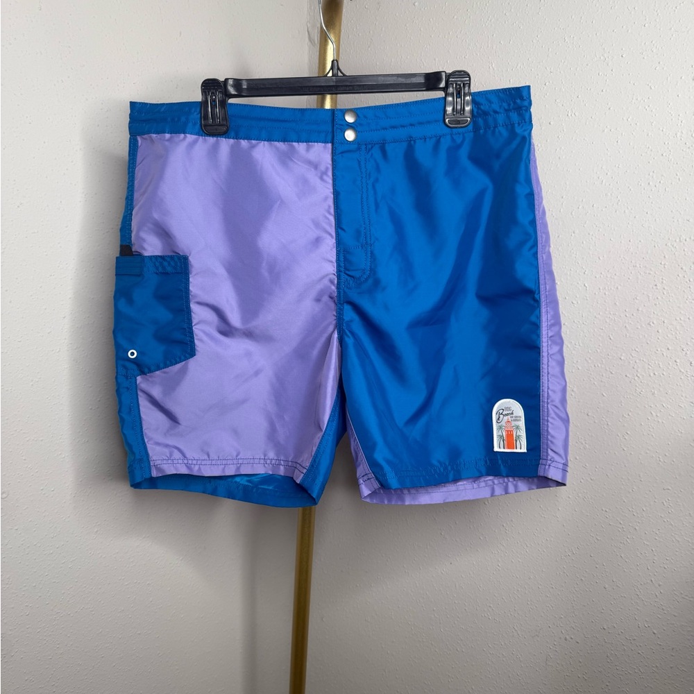 NWOT BDG Two-Tone Colorblock Swim Shorts